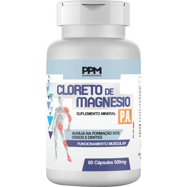 Cloreto de Magnésio - 60 cáps - PPM Nutra