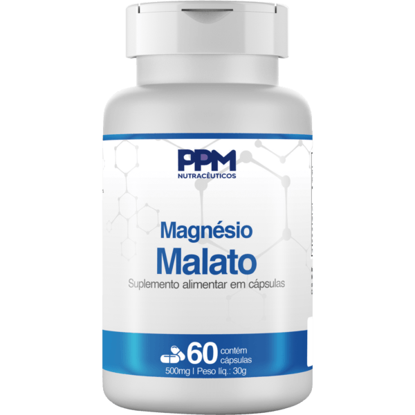 Magnésio Malato - 60 cáps - PPM Nutra